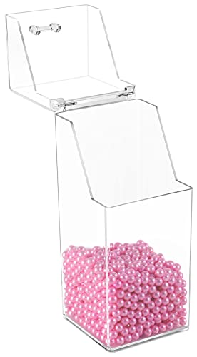 Image of Sooyee Makeup Brush Holder,Makeup Brush Organizer with 8mm Pink Pearls,Dustproof Makeup Brush holder with Lid