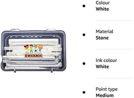 Kwickbox Slate Pencils To Eat Edible Natural Stone White Pencil Chalk Premium Quality Stationary (40pc)