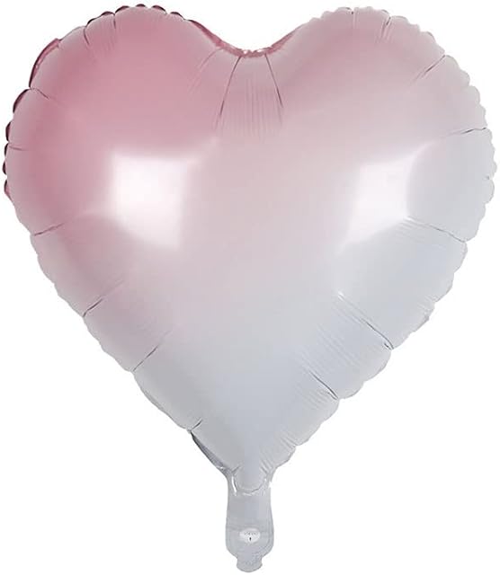 CozofLuv 25 sztuk różowych balonów w kształcie serca, balony foliowe, balony w kształcie serca, balony z helem, balony w kształcie serca, na urodziny, Walentynki, ślub, zaręczyny