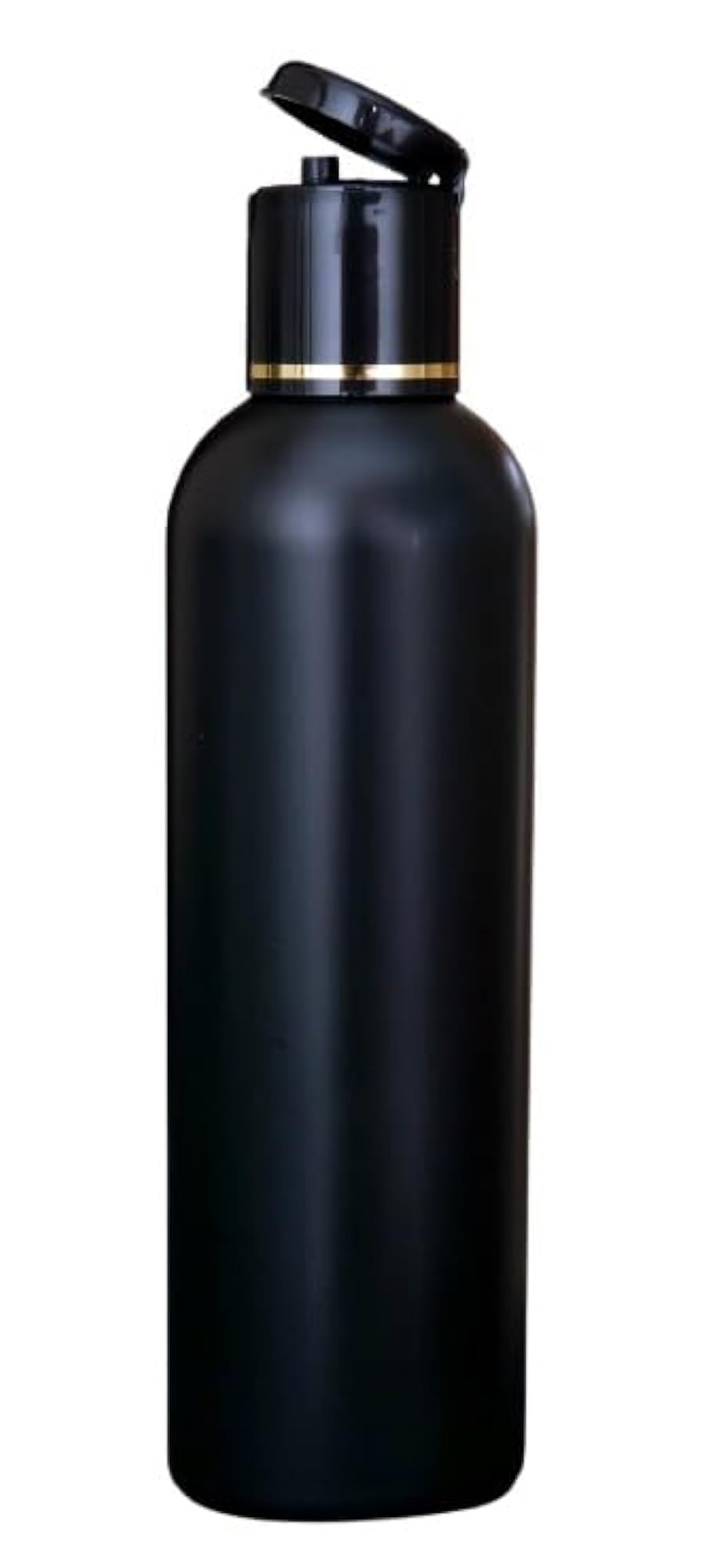 Black HDPE Refillable Cosmetic Bottle with Flip Top Cap