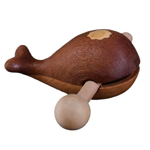 Wooden Whale Fish Instrument Temple Block Zen Drum Meditation Sound Block for Yoga, Meditation, and Home Décor, Stress Relief Desk Toy | Office Relaxation Ornament