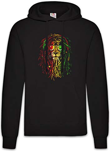 Sweat-shirt Rastafari Lion I Urban Backwoods hoodie à capuche noir taille S décontracté