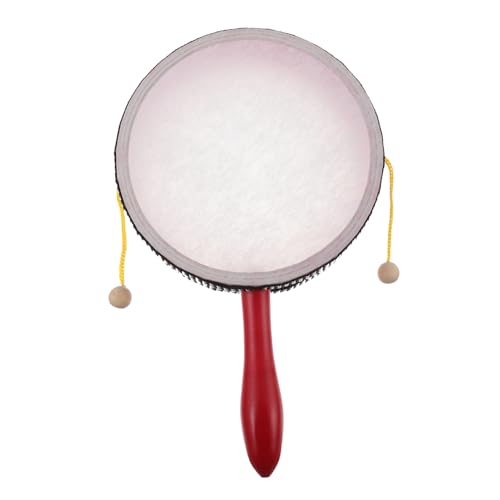 BESPORTBLE Practical Rattle Drum for Early Educational Handheld Percussion Instrument Solid Handle for Music Learning Indoors and Outdoors