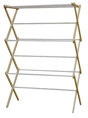 42.5 in. H x 29.5 in. W x 14 in. D Wood Clothes Drying Rack