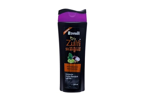 Image of New Shama Zulfi Anti Hair Fall Shampoo, No Parabens No Silicone, Natural Ingredients, 200 ml x 200 ml pack of 2