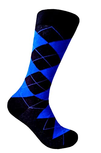 Triple M Plus Men's Royal Blue Dress socks,One size fits most men; Sock Size 10-13.