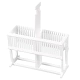 uxcell Microscope Slides Rack 24 Positions Polypropylene Staining Rack White for Research Experiments