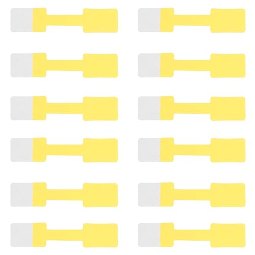 OHPHCALL 100 Piezas Etiquetas Adhesivas para Joyería Precio y Organización Etiquetas para Pulseras Anillos y Collares Color Amarillo para