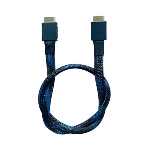 PCIe 4.0 X4 GEN4 for SAS4 Oculink Cable SFF-8611 Braided Soft Extender Cord GPU SSD OCuLink 4X Silver-Plated Wire 24Gbps(60cm)