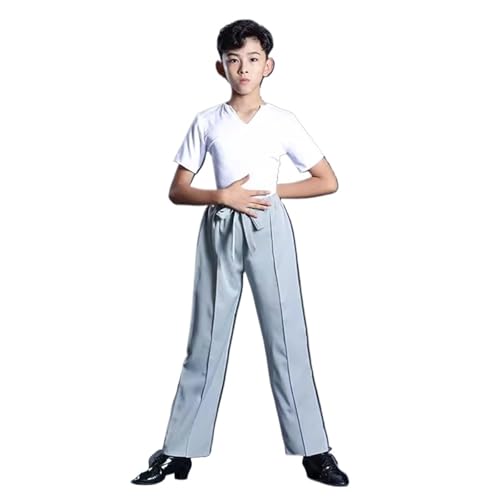 Ensembles de danse latine bleu clair pour garçons idéal rumba et cha-cha de compétition