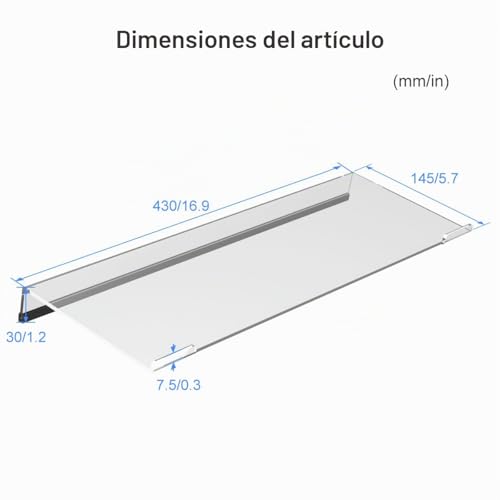 Miniatura 6 de Suptek Soporte Acrílico Transparente Inclinado Para Teclado De Ordenador, Soporte De Bandeja Para Teclado, Funda De Silicona Antideslizante Para Escritorio De Oficina, Hogar, Escuela, A001