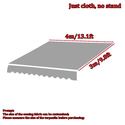 Toldo protección UV con lona impermeable retráctil para patio 8