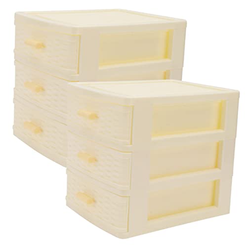 Alipis 2 Cajas organizador de maquillaje de escritorio cajonera escritorio cajon escritorio de cajones con tapa cajas varias