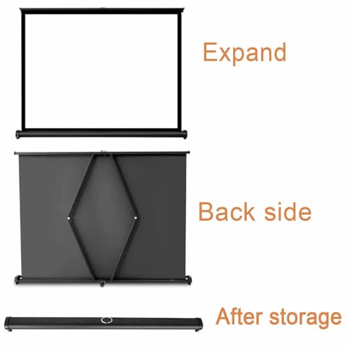 Pantalla de proyección portátil para escritorio, pantalla de película, 30in, 40in, 50in, con bolsa de transporte, 16:9 HD, para cine en casa, cine, oficina (40in(4:3)) miniatura 5