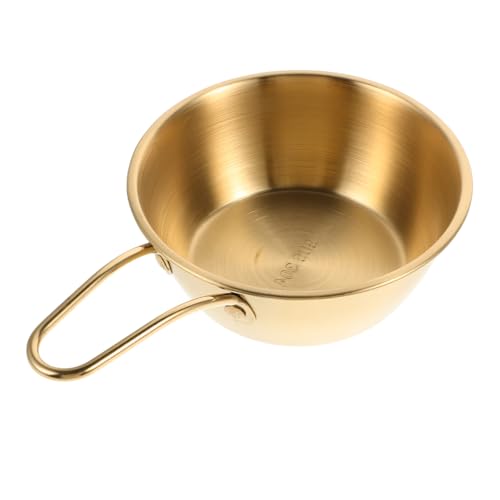 IWOWHERO Ciotola Da Barba in Acciaio Inossidabile Con Manico Tazza Per Sapone Da Barba Da Uomo Ciotola Schiumogena Strumenti Da Barba Tazza Infrangibile