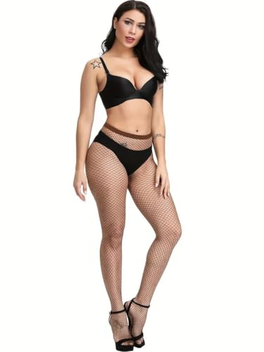 Image of Boolavard Fishnet Stockings, High Waist Tights for Women, Fish Net Tights Ladies Plus Size One Size Fit All