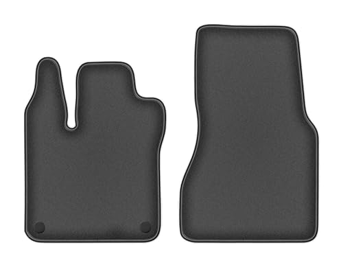 Tapis de sol de voiture en velours Durban couleur graphite pour Smart Fortwo III