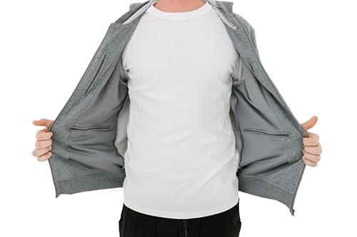 Clever Travel Anti-Pickpocket Zip Up Travel Hoodie Sweatshirt with Hidden Pockets for Men - Image 6