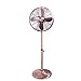 16 Pollici Ventilatore a piantana in Metallo,Ventilatore da Pavimento oscillante, 3 velocità,4 Lame,50W,100-130cm Regolabile in Altezza,Ventilatore Meccanico per casa, Ufficio, Negozio,Bronzo Rosso