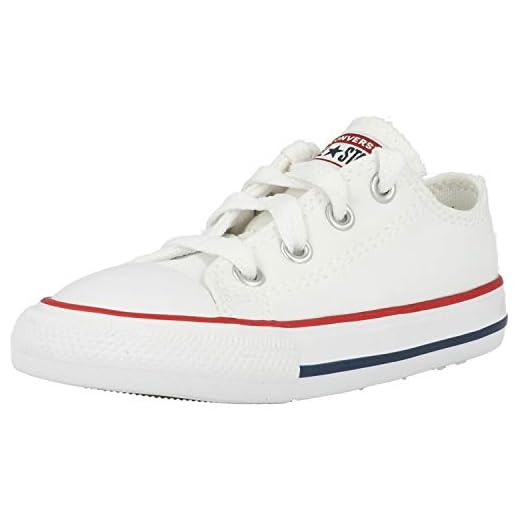 Converse All Star OX 7J237 - Zapatillas de tela para Niños, Blanco, 21 EU