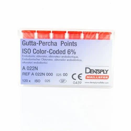 Dentsply Gp Point 6% 25 Size Red | Set Of 60 Sticks | Dentsply Gp Point 6% Red