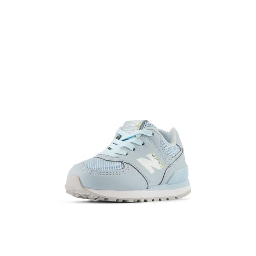 Image of New Balance Kid's 574 V1 New-B Lace-Up Sneaker, Bright Sky /Star Burst, 2 Infant