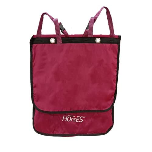 Sacoche de box imperméable bordeaux Horses avec fixations stables