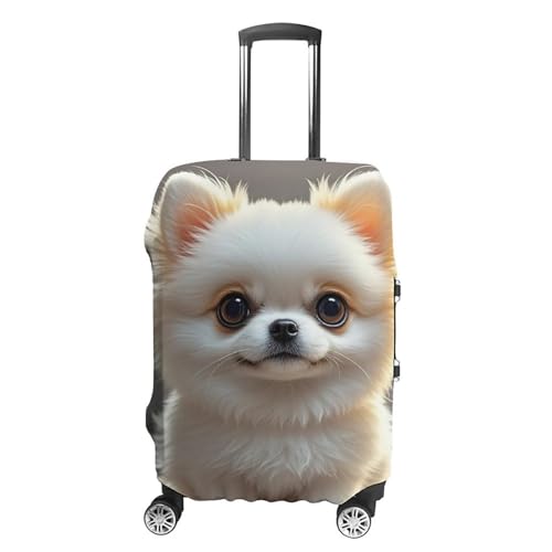Cute Pomeranian Printed Luggage Cover Protector, Fits 18-32 Inch Luggage