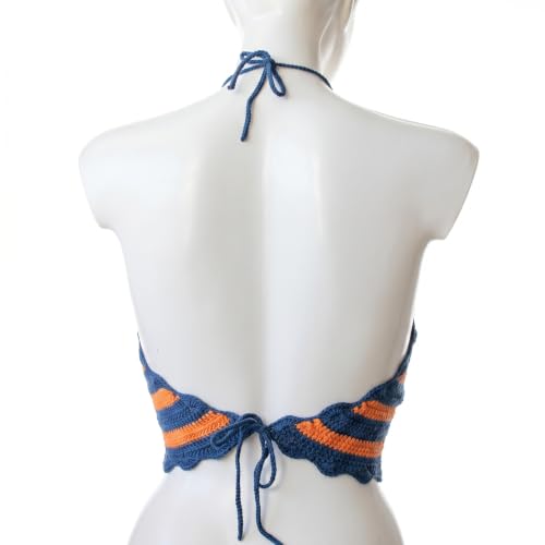 Top de crochet halter ajustable que soluciona el calor del verano 3