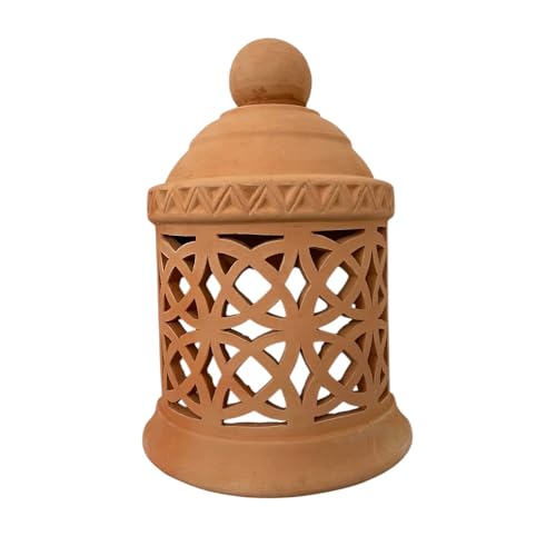 Applique da Parete Marocchina in Terracotta naturale, Design Traforato, 24 * 11,5*h35 cm