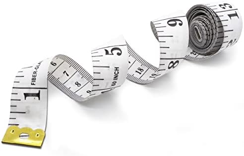 WZ Double Sided Measuring Tape- White Tape Measure Made of Fiber Glass Material- Measuring Tape For Body Measurements Tailors Sewing Clothing- Body Measuring Tape 60 Inch and 150 cm (Pack of 1)