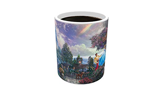 Morphing Mugs Disney - Cinderella - Wishes Upon A Dream - Thomas Kinkade - One 11 Oz Color Changing Heat Sensitive Ceramic Mug – Image Revealed When Hot Liquid Is Added! #TOP4