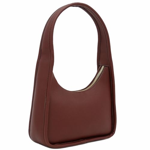 Small Curved Shoulder Bag Minimalist Underarm Crescent Hobo Handbag