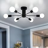 TMMAYSUN Semi Flush Mount Ceiling Light Fixture, 6 Lights Modern Sputnik Chandelier Pendant Lighting