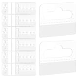 200 Pack Plastic Hang Tags Clear Slot Hole Self Adhesive Hanging Tabs Heavy Duty Clear Plastic Hang Tags Hook for Store Retail Display Tab