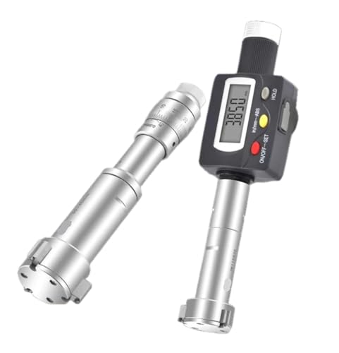 BIJKHSISN 1PCS 3 Point Internal Micrometer Digital 6-10mm x 0.001mm Industrial 8-10mm 30-40mm 40-50mm(Mechanical 0.005mm,20-25mm)