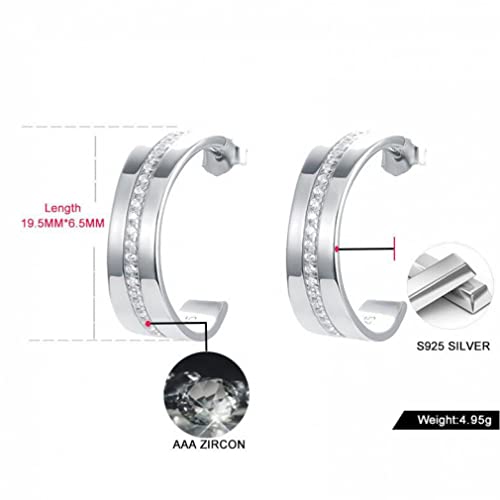 Boucles d'oreilles argent 925 anti-allergie éclat durable pour mariage - 3