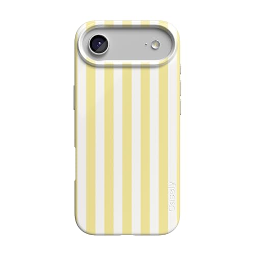 Casely iPhone 17 Air Case | Butter Yellow Stripes | Sunday Best | Compatible with MagSafe | Classic Ultra Slim Design