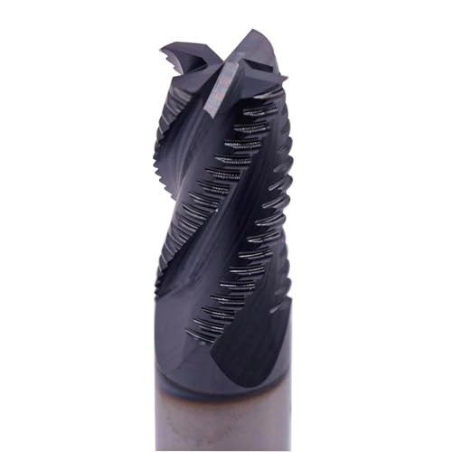 Image of 5Pcs 1 /2 inch 4 Flute Solid Carbide Roughing End Mill, ALCrSiN Nano Coated | 35 Degree Helix, 1 /2 inch Cutting Diameter, 1 /2 inch Shank Diameter, 1 inch Length of Cut, 3 inch Overall Length
