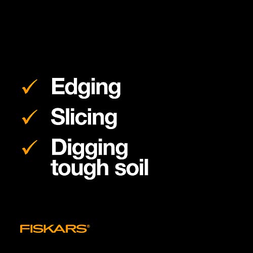 Fiskars Steel D-Handle Flat Square Garden Spade, Gardening Tools For Edging, Digging, Weed Removal, Heavy Duty, 46 Inch, Black/Orange #TOP6