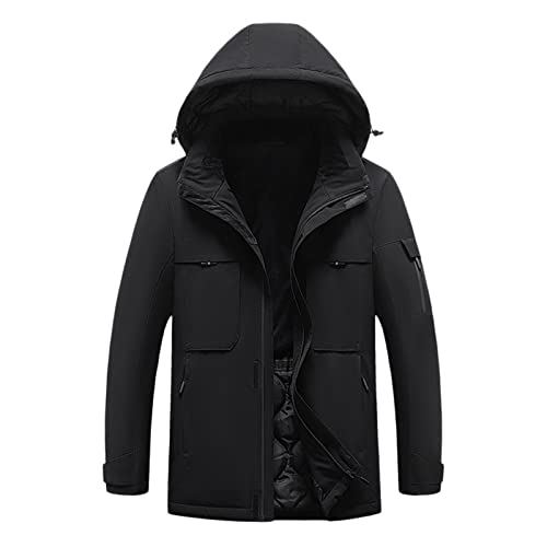 Veste imperméable unisexe avec doublure polaire chaude et capuche amovible