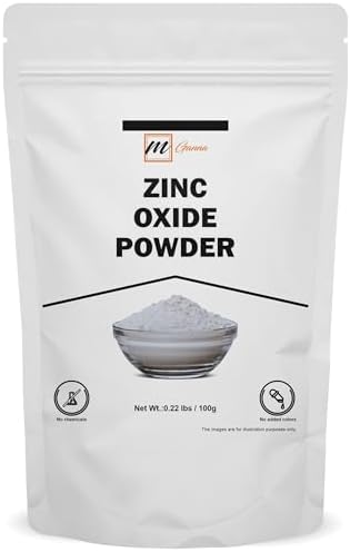 100% Natural Zinc Oxide Powder | Micronized Non-Nano Uncoated Particles 0.22 LBS / 100 GMS