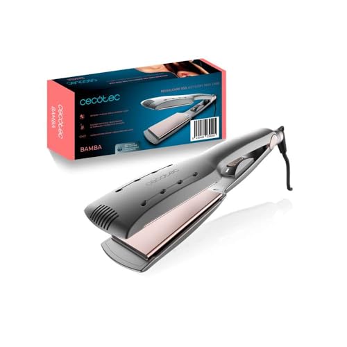 Cecotec Piastra per capelli a piastre larghe Ritualcare 950 Wet&Dry Max Care. 55 W, rivestimento in tormalina ed estratto di avocado, Pro Ionizer, adatto per capelli umidi