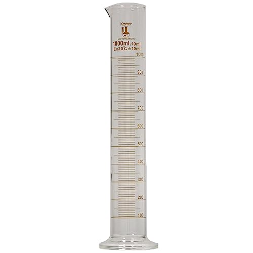 50ml Graduated Cylinder, Polypropylene, Printed Graduations, Karter Scientific 237K3-A (Pack 25)
