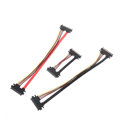 Cable Extensor SATA 22 Pin Macho a Hembra 30 cm Negro miniatura 6