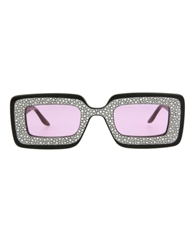 Gucci Square/Rectangle Sunglasses Black Black Pink Luxury Eyewear Made In Italy Acetate Frame Designer Fashion for Everyday Luxury
