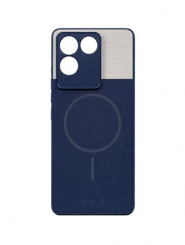 Image of Bintage 2in1 Hard Slim Back Case | Soft Border Camera Protect | Dual PU Leather Finish Back Cover Compatible for Vivo T2 Pro 5G - Royal Blue