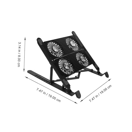 Base refrigerada para laptop ajustable con ventiladores USB, soporte ergonómico para notebook, ideal para gaming y uso prolongado miniatura 5