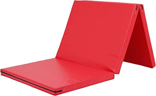 Karadastyle Gymnastics Mat Folding Stretch Mats 71"X31"X2" Exercise Muscle Training Children Play Horizontal Bar Mat Yoga Sports Soundproof Home Use (Red) #TOP7