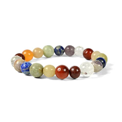 Image of Reiki Crystal Products Natural Crystal Stone 8 mm Round Bead Bracelet for Men & Women | Stretchable Gemstone Bracelet for Meditation, Yoga, Reiki & Daily Wear